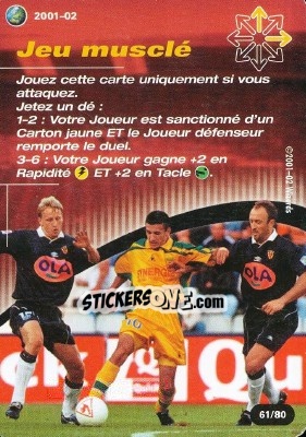 Sticker Jeu muscle - Football Champions France 2001-2002 - Wizards of The Coast