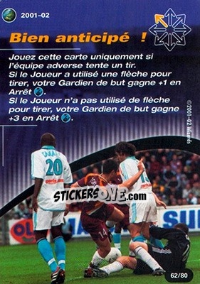 Sticker Bien anticipe! - Football Champions France 2001-2002 n. T62 - Wizards of The Coast
