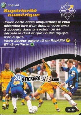 Sticker Superiorite numerique - Football Champions France 2001-2002 n. T66 - Wizards of The Coast