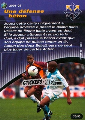 Sticker Une defense beton - Football Champions France 2001-2002 n. T70 - Wizards of The Coast