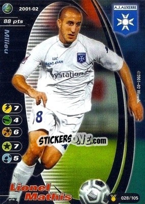 Sticker Lionel Mathis - Football Champions France 2001-2002 n. u28 - Wizards of The Coast
