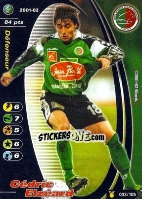 Figurina Cedric Elzeard - Football Champions France 2001-2002 - Wizards of The Coast