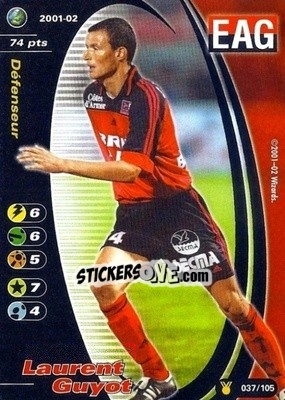 Sticker Laurent Guyot - Football Champions France 2001-2002 n. u37 - Wizards of The Coast