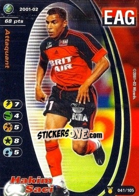 Sticker Hakim Saci - Football Champions France 2001-2002 - Wizards of The Coast