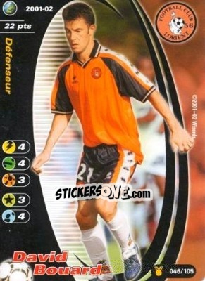 Sticker David Bouard - Football Champions France 2001-2002 - Wizards of The Coast