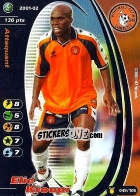 Sticker Elie Kroupi - Football Champions France 2001-2002 n. u49 - Wizards of The Coast