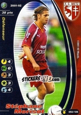Sticker Stephane Morisot - Football Champions France 2001-2002 - Wizards of The Coast