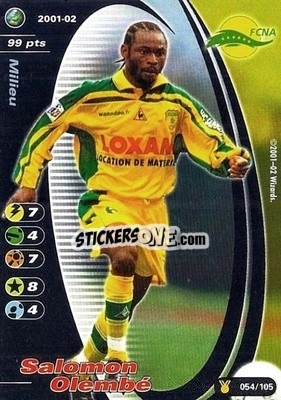 Figurina Nicolas Savinaud - Football Champions France 2001-2002 n. u54 - Wizards of The Coast