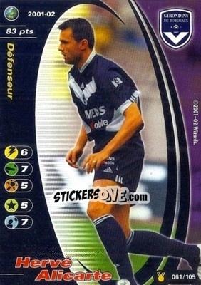 Figurina Herve Alicarte - Football Champions France 2001-2002 n. u61 - Wizards of The Coast