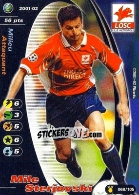 Sticker Mile Sterjovski - Football Champions France 2001-2002 - Wizards of The Coast