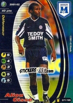 Sticker Aliou Cisse - Football Champions France 2001-2002 n. u71 - Wizards of The Coast