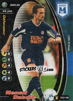 Sticker Nenad Dzodic - Football Champions France 2001-2002 n. u72 - Wizards of The Coast