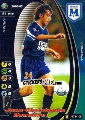 Sticker Jean-Christophe Rouviere - Football Champions France 2001-2002 n. u73 - Wizards of The Coast