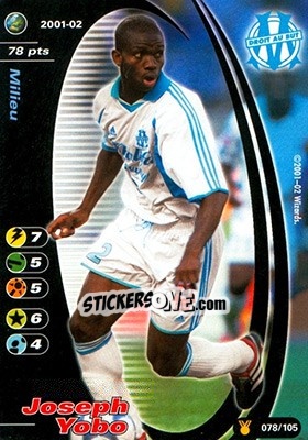 Sticker Joseph Yobo - Football Champions France 2001-2002 n. u78 - Wizards of The Coast