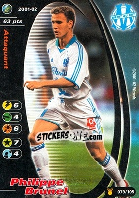 Cromo Philippe Brunel - Football Champions France 2001-2002 n. u79 - Wizards of The Coast