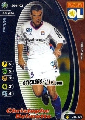 Sticker Christophe Delmotte - Football Champions France 2001-2002 - Wizards of The Coast