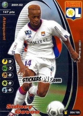 Sticker Sidney Govou - Football Champions France 2001-2002 n. u84 - Wizards of The Coast