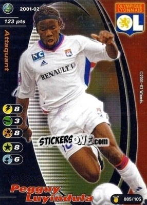 Sticker Peguy Luyindula - Football Champions France 2001-2002 - Wizards of The Coast
