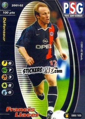 Figurina Didier Domi - Football Champions France 2001-2002 n. u88 - Wizards of The Coast