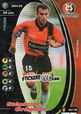 Figurina Stephane Gregoire - Football Champions France 2001-2002 - Wizards of The Coast