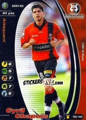 Figurina Cyril Chapuis - Football Champions France 2001-2002 n. u105 - Wizards of The Coast