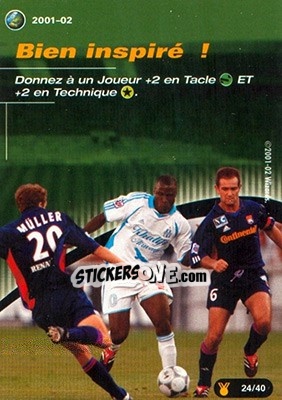 Sticker Bien inspire ! - Football Champions France 2001-2002 - Wizards of The Coast
