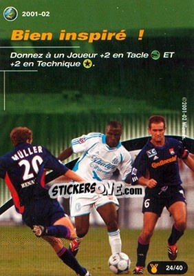 Sticker Bien inspire ! - Football Champions France 2001-2002 n. uT24 - Wizards of The Coast