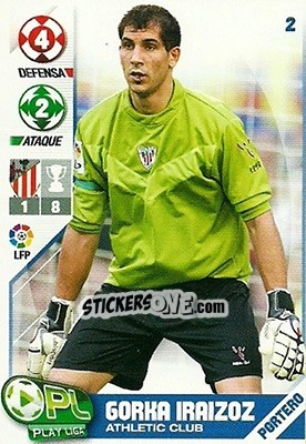 Cromo Gorka Iraizoz - Play Liga 2007-2008 n. 2 - Panini