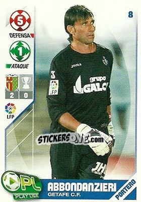 Sticker Abbondanzieri - Play Liga 2007-2008 n. 8 - Panini