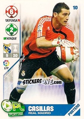 Sticker Casillas - Play Liga 2007-2008 n. 10 - Panini