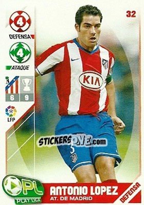 Sticker Antonio López - Play Liga 2007-2008 n. 32 - Panini