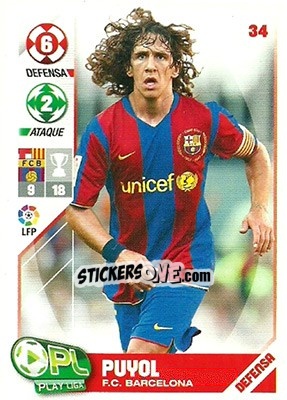 Sticker Puyol - Play Liga 2007-2008 - Panini