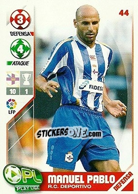 Sticker Manuel Pablo - Play Liga 2007-2008 n. 44 - Panini