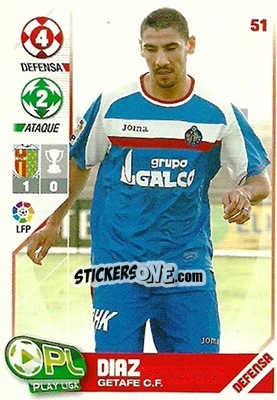 Sticker Díaz - Play Liga 2007-2008 - Panini