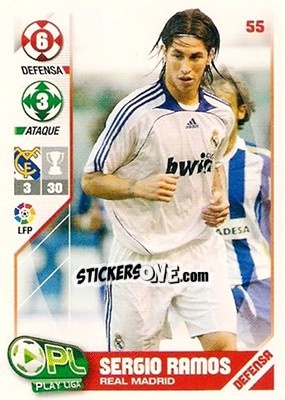 Sticker Sergio Ramos - Play Liga 2007-2008 n. 55 - Panini