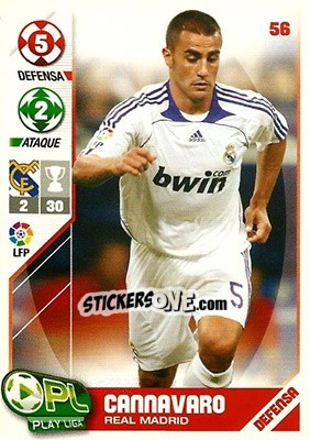 Sticker Fabio Cannavaro - Play Liga 2007-2008 - Panini