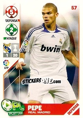 Sticker Pepe - Play Liga 2007-2008 n. 57 - Panini