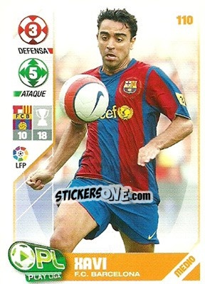 Sticker Xavi - Play Liga 2007-2008 n. 110 - Panini