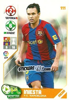 Sticker Iniesta - Play Liga 2007-2008 n. 111 - Panini