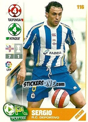 Sticker Sergio - Play Liga 2007-2008 n. 116 - Panini