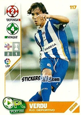 Figurina Verdú - Play Liga 2007-2008 - Panini