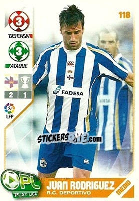 Sticker Juan Rodríguez - Play Liga 2007-2008 n. 118 - Panini