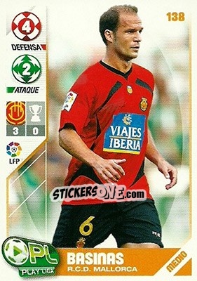 Sticker Basinas - Play Liga 2007-2008 n. 138 - Panini