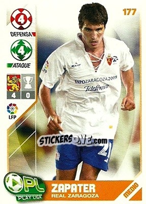 Sticker Zapater - Play Liga 2007-2008 n. 177 - Panini