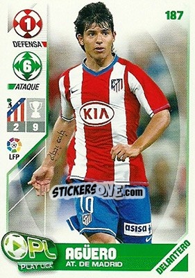 Sticker Agüero - Play Liga 2007-2008 - Panini