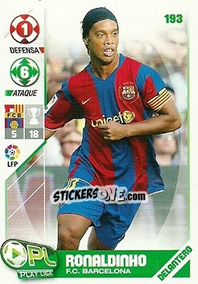 Sticker Ronaldinho - Play Liga 2007-2008 - Panini