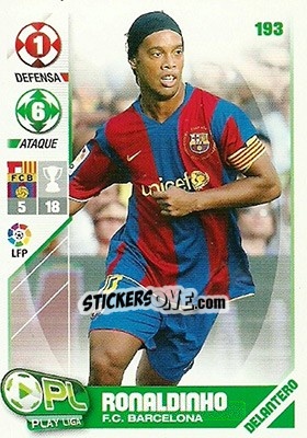 Sticker Ronaldinho - Play Liga 2007-2008 n. 193 - Panini