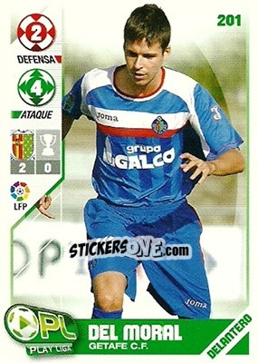 Sticker Del Moral - Play Liga 2007-2008 n. 201 - Panini