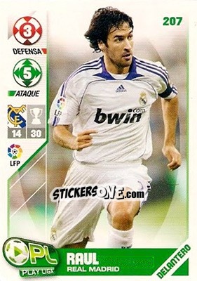 Cromo Raúl González - Play Liga 2007-2008 - Panini