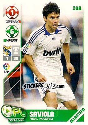Sticker Saviola - Play Liga 2007-2008 n. 208 - Panini